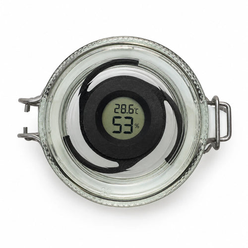 Humidor Bügelverschlussglas mit Hygrometer zum Luftfeuchtigkeit und Temperatur ablesen